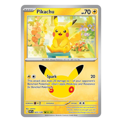 Pokémon TCG: Pikachu 025/128 03/30 (30th Celebration) – NM