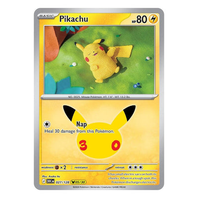 Pokémon TCG: Pikachu 027/128 05/30 (30th Celebration) — NM