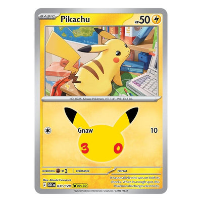 Pokémon TCG: Pikachu 031/128 09/30 (30th Celebration) — NM