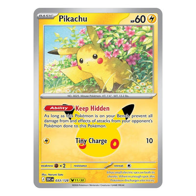 Pokémon TCG: Pikachu 033/128 11/30 (30th Celebration) — NM