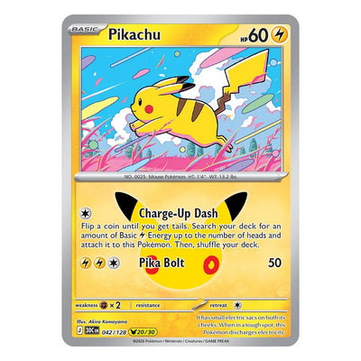 Pokémon TCG: Pikachu 042/128 20/30 (30th Celebration) — NM