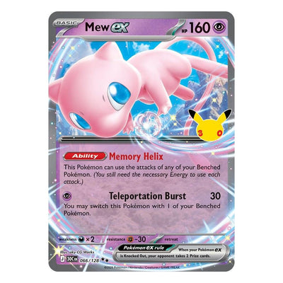 Pokémon TCG: Mew ex 066/128 Double Rare (30th Celebration) — NM