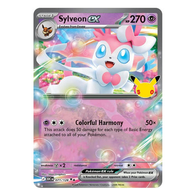 Pokémon TCG: Sylveon ex 071/128 Double Rare (30th Celebration) — NM