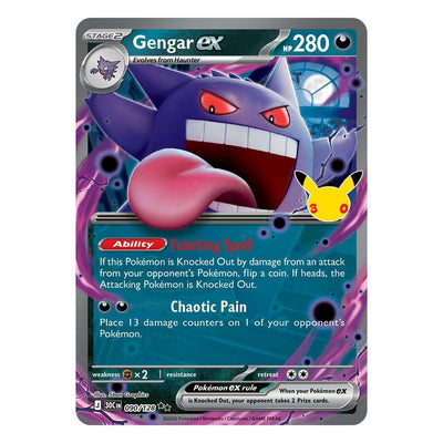 Pokémon TCG: Gengar ex 090/128 Double Rare (30th Celebration) – NM