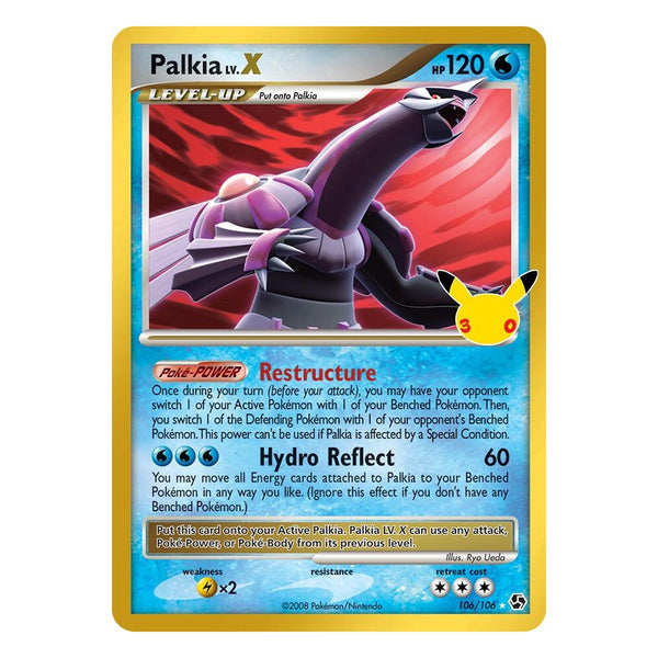 Pokémon TCG: Palkia LV.X 106/106 Classic Collection (30th Celebration) — NM