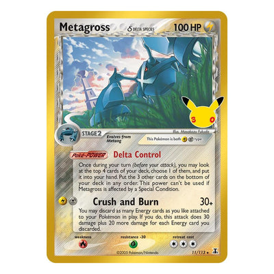 Pokémon TCG: Metagross δ 11/113 Classic Collection (30th Celebration) — NM