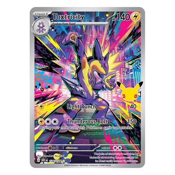 Pokémon TCG: Toxtricity 134/128 Illustration Rare (30th Celebration) – NM
