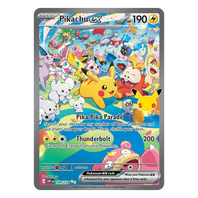 Pokémon TCG: Pikachu ex 149/128 Special Illustration Rare (30th Celebration) — NM