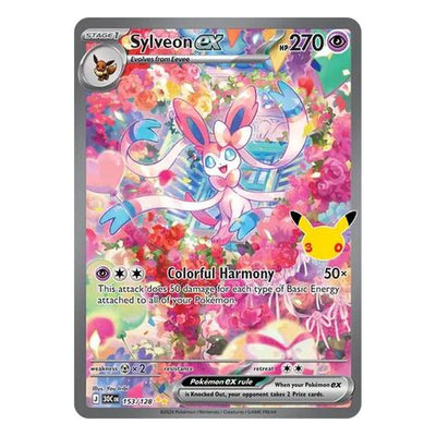 Pokémon TCG: Sylveon ex 153/128 Special Illustration Rare (30th Celebration) – NM
