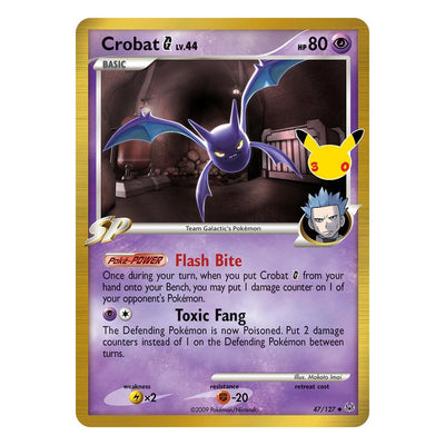 Pokémon TCG: Crobat G 47/127 Classic Collection (30th Celebration) — NM