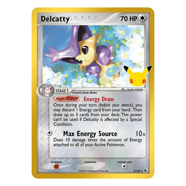 Pokémon TCG: Delcatty 5/109 Classic Collection (30th Celebration Classic Collection) – NM