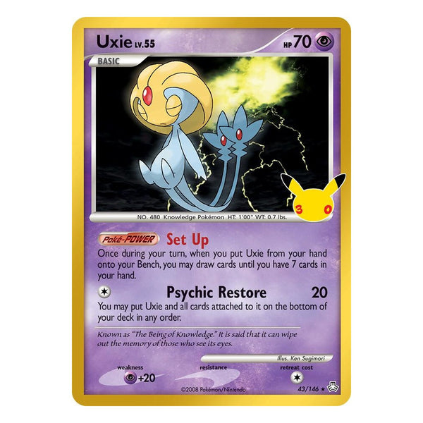 Pokémon TCG: Uxie 43/146 Classic Collection (30th Celebration) — NM