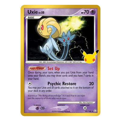 Pokémon TCG: Uxie 43/146 Classic Collection (30th Celebration) — NM