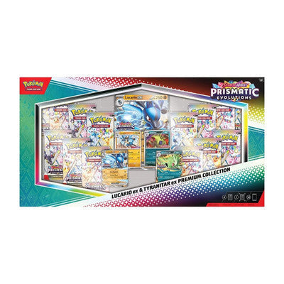 Pokemon TCG Prismatic Evolutions Lucario ex & Tyranitar ex Premium Collection