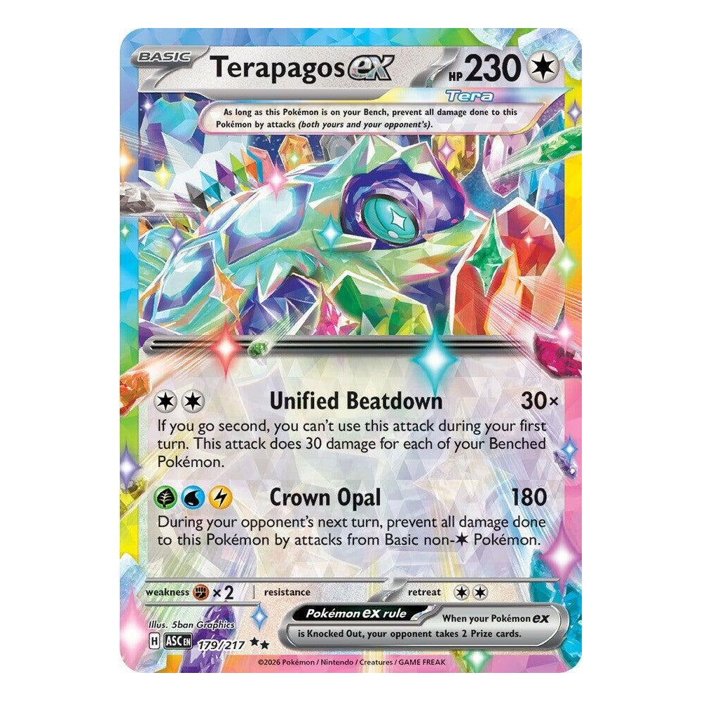 Pokémon TCG: Terapagos ex 179/217 Double Rare (Ascended Heroes) – NM