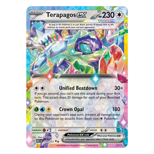 Pokémon TCG: Terapagos ex 179/217 Double Rare (Ascended Heroes) – NM
