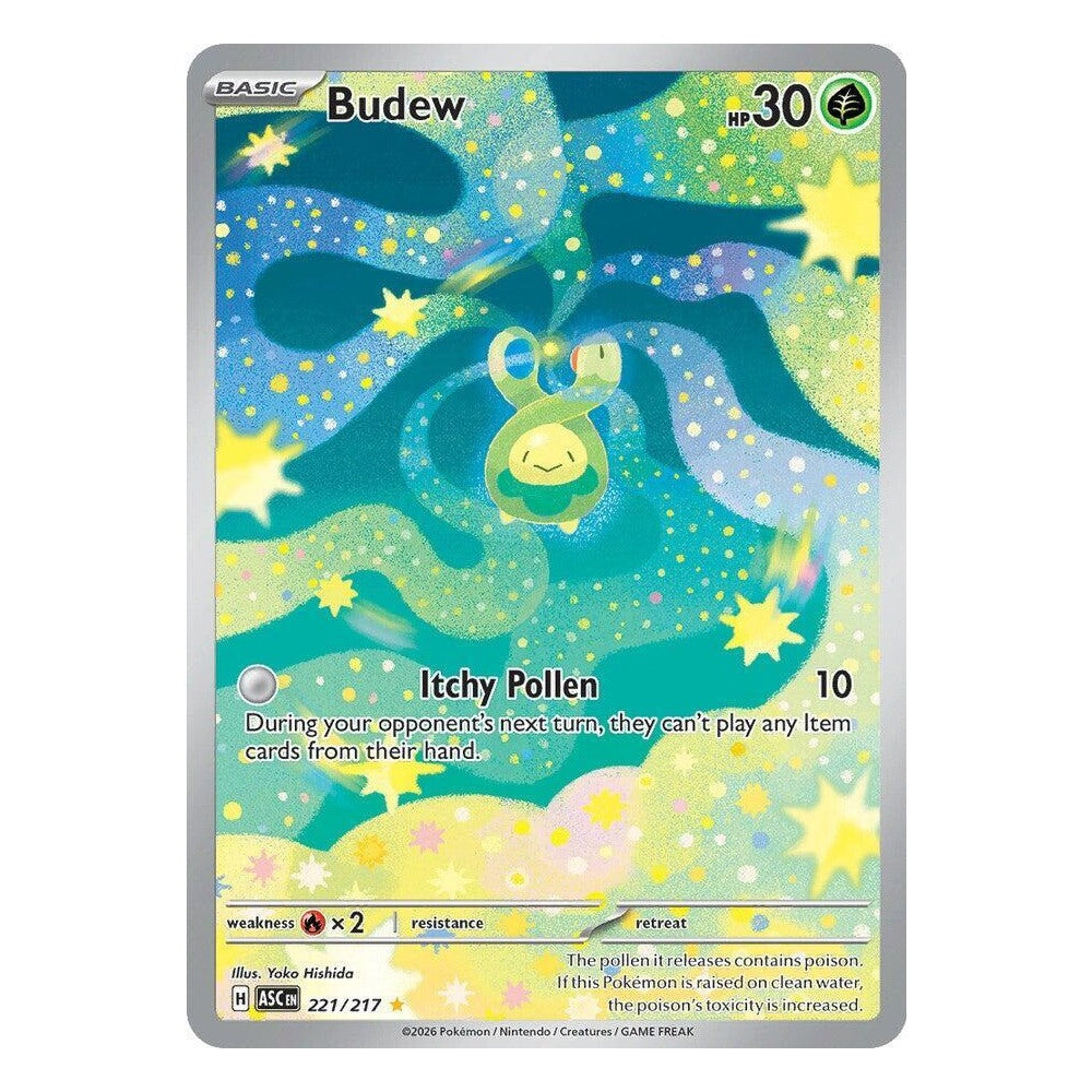 Pokémon TCG: Budew 221/217 Illustration Rare (Ascended Heroes) – NM