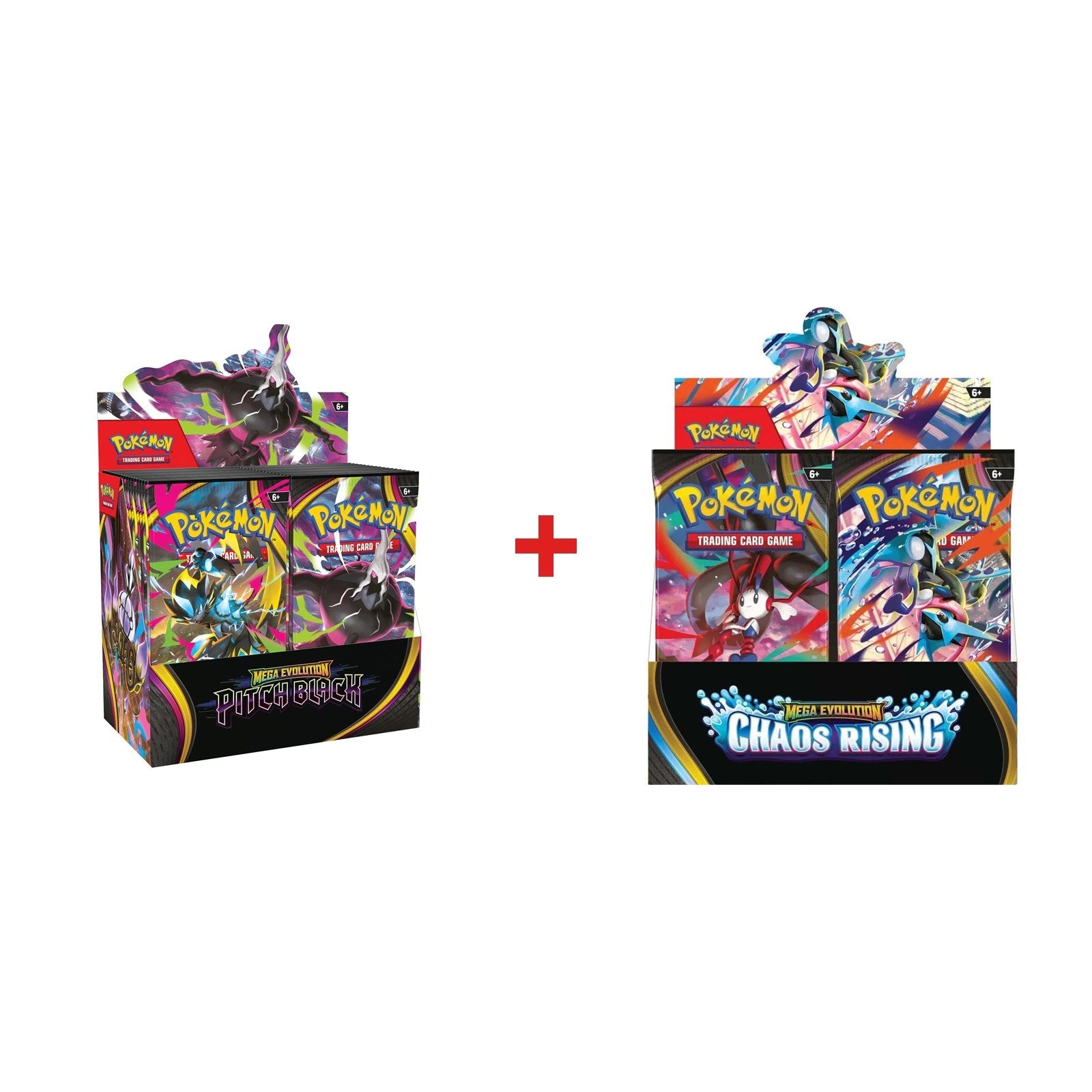 Pokémon TCG: Pitch Black + Chaos Rising Booster Box Duo