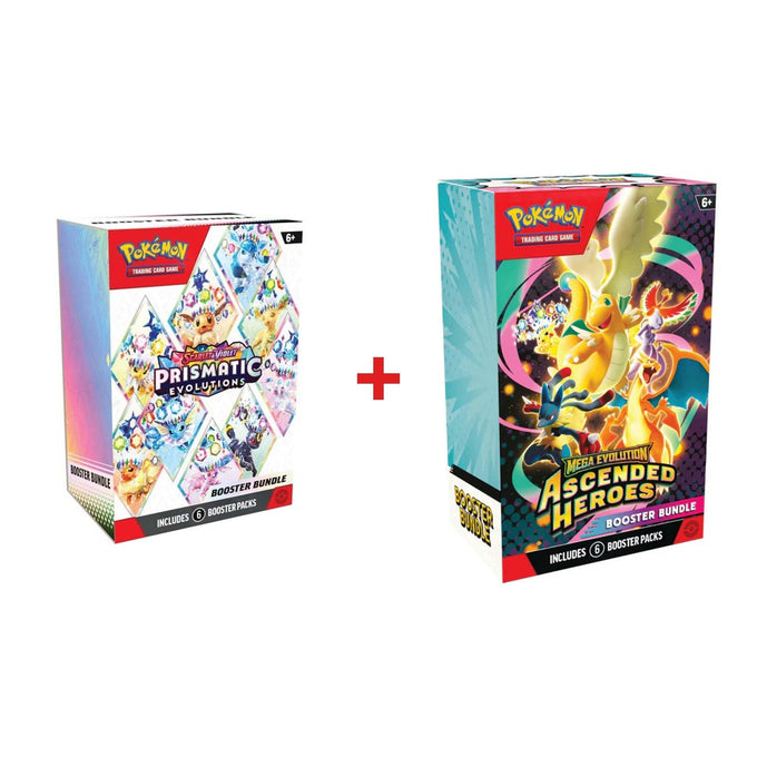 Pokémon TCG: Prismatic Evolutions + Ascended Heroes Booster Bundle Duo