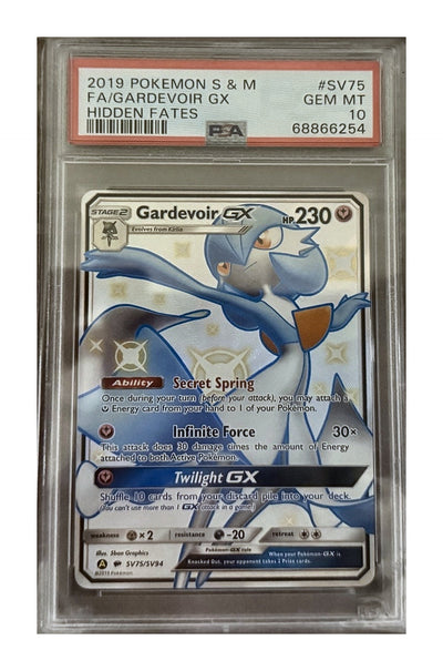Pokémon TCG: Gardevoir-GX SV75/SV94 Shiny Full Art (Hidden Fates) — PSA 10