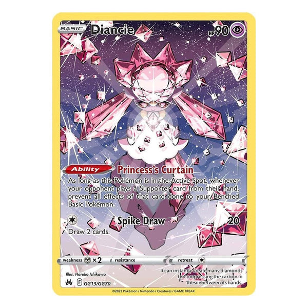 Pokémon TCG: Diancie GG13/GG70 Ultra Rare (Crown Zenith Galarian Gallery) – NM