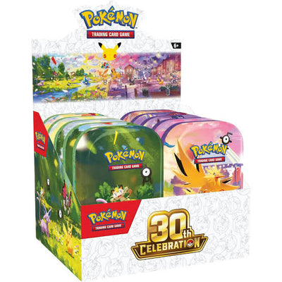 Pokémon TCG 30th Celebration Sealed Mini Tin Display of 10