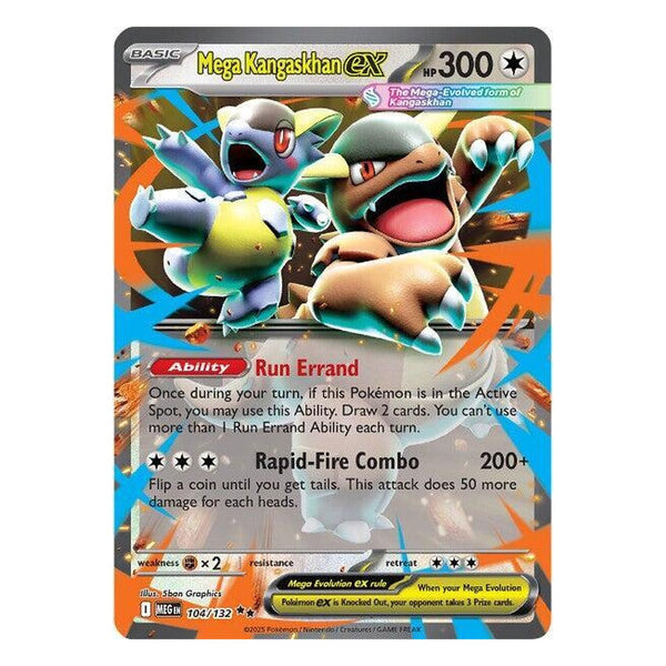 Pokémon TCG: Mega Kangaskhan ex 104/132 Double Rare (Mega Evolution) – NM