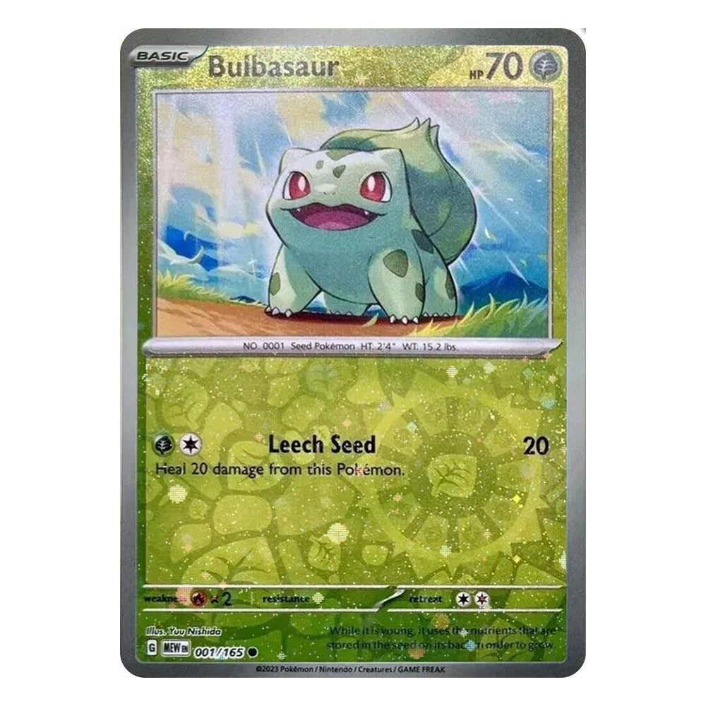 Pokémon TCG: Bulbasaur 001/165 Reverse Cosmos Holo (Scarlet & Violet 151 Costco Promo) – NM