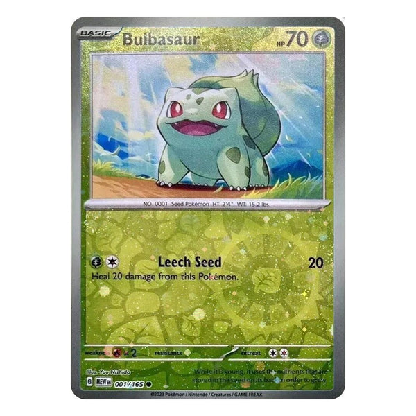 Pokémon TCG: Bulbasaur 001/165 Reverse Cosmos Holo (Scarlet & Violet 151 Costco Promo) – NM
