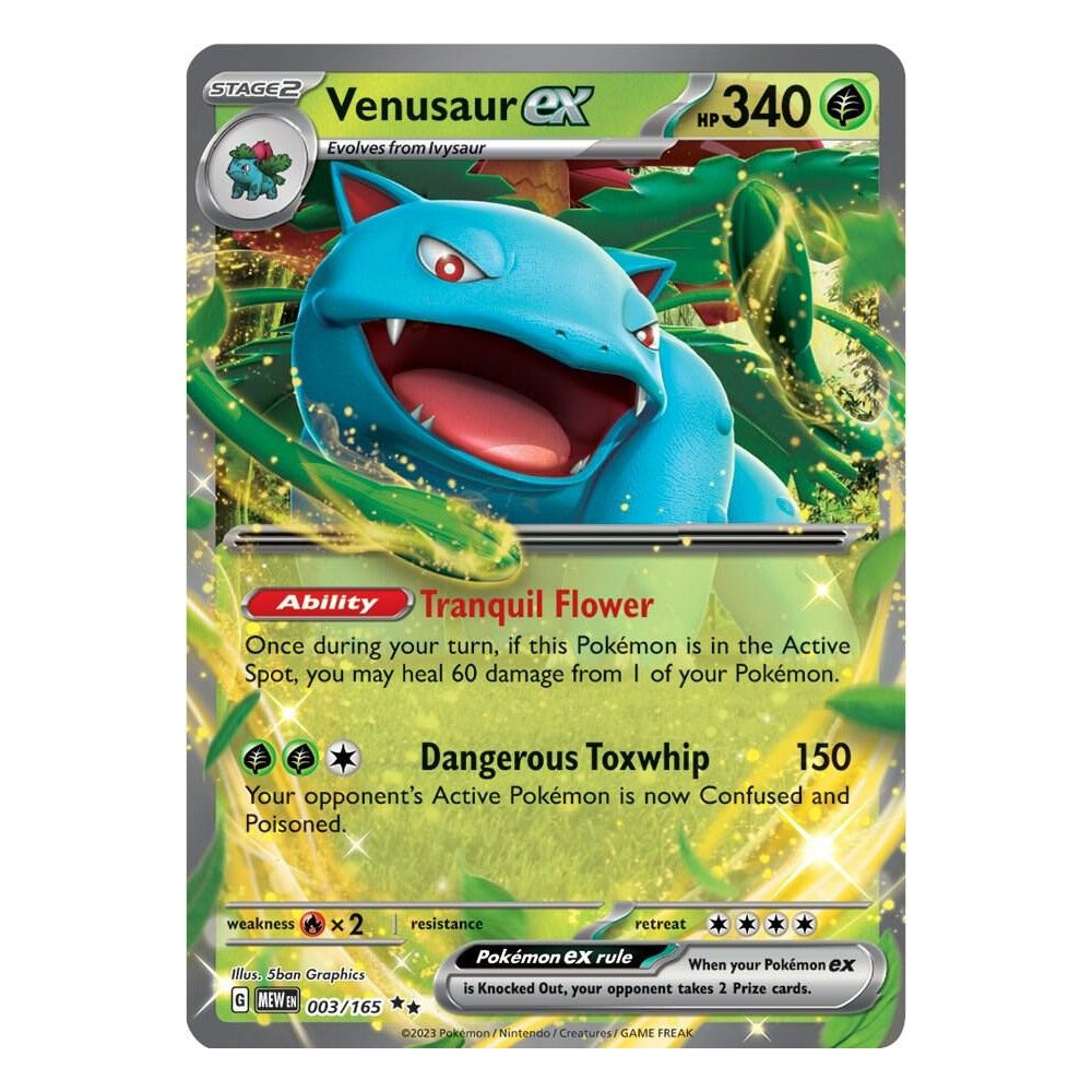 Pokémon TCG: Venusaur ex 003/165 Double Rare (Scarlet & Violet 151) – NM