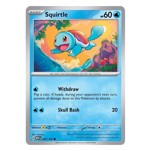 Pokémon TCG: Squirtle 007/165 Common (Scarlet & Violet 151) – NM