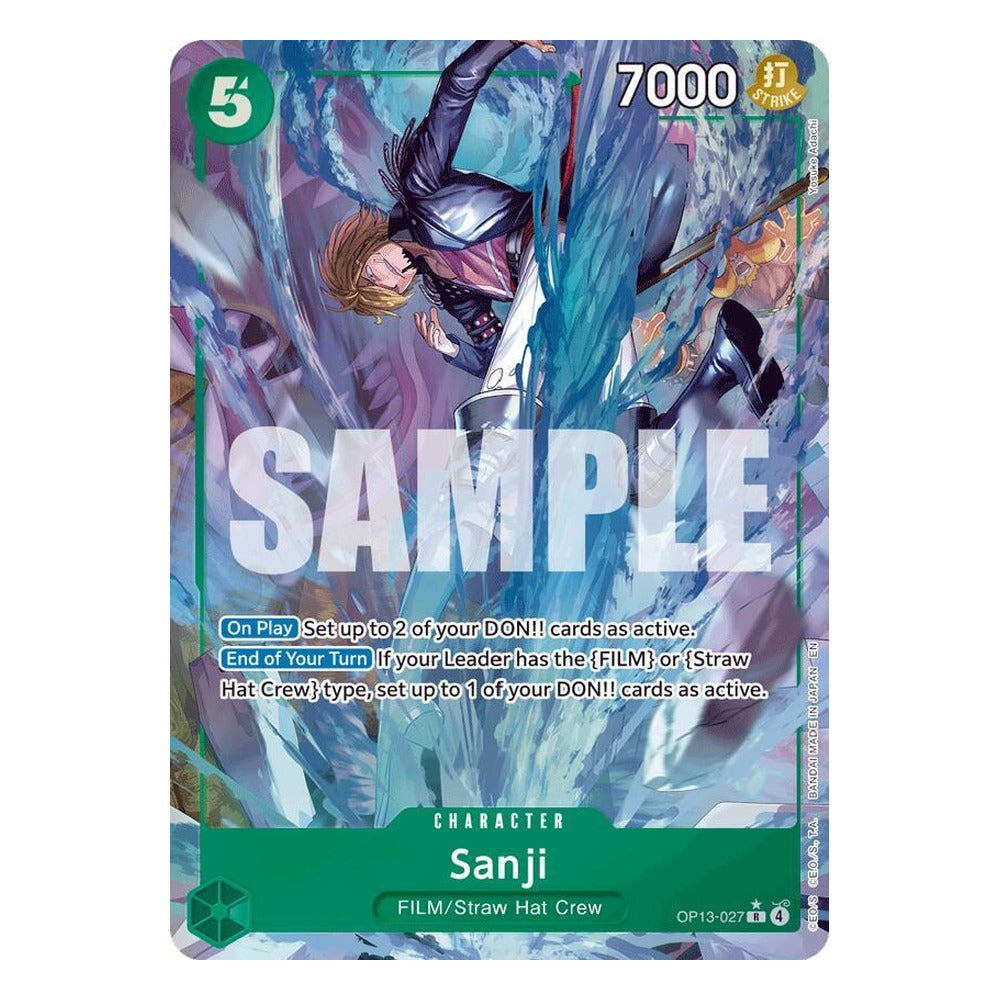 One Piece Card Game: Sanji OP13-027 Rare Alternate Art (Carrying On His Will) – NM