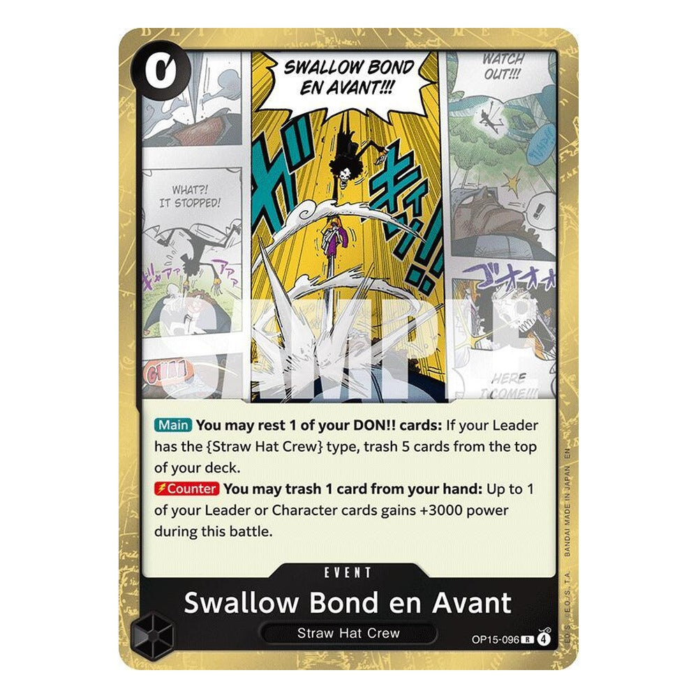 One Piece Card Game: Swallow Bond en Avant OP15-096 Rare (Adventure on Kami's Island) – NM