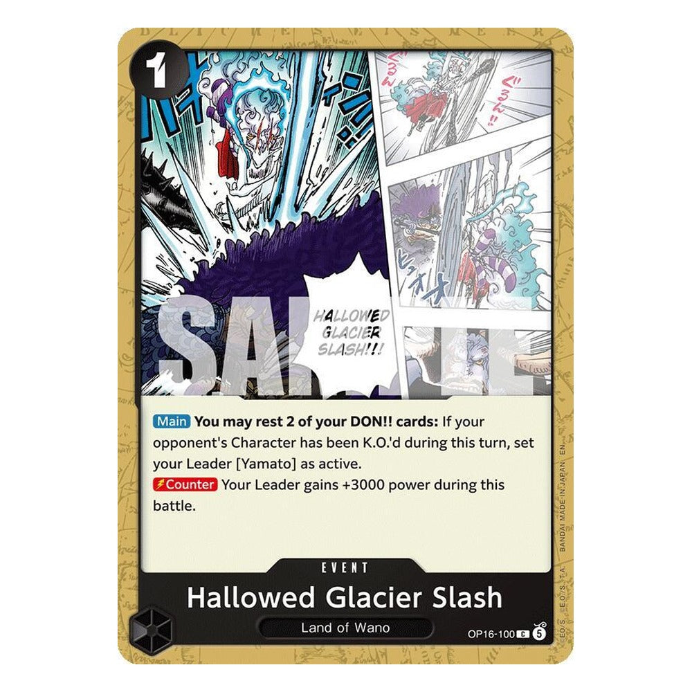 One Piece Card Game: Hallowed Glacier Slash OP16-100 Common (The Time of Battle) – NM