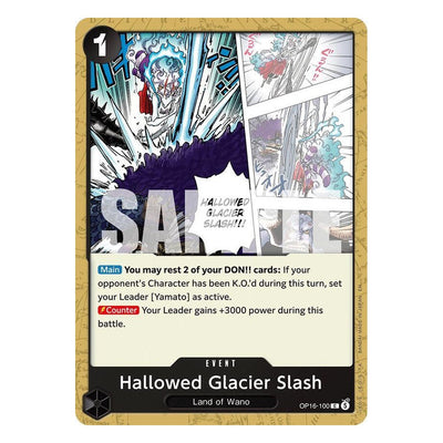 One Piece Card Game: Hallowed Glacier Slash OP16-100 Common (The Time of Battle) – NM