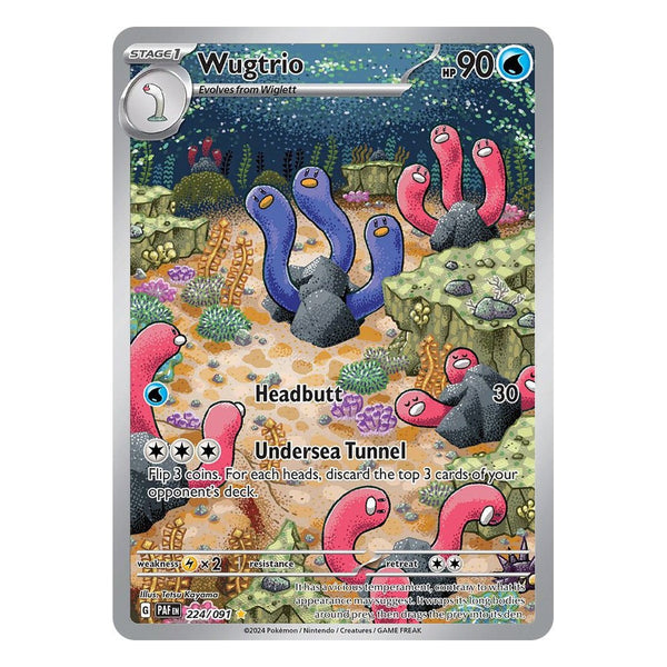 Pokémon TCG: Wugtrio 224/091 Illustration Rare (Paldean Fates) – NM