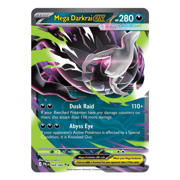 Pokémon TCG: Mega Darkrai ex 048/084 Double Rare (Pitch Black) – NM