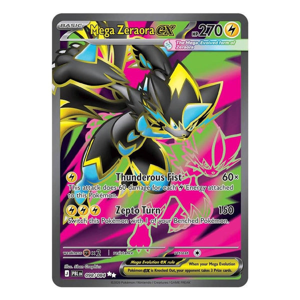 Pokémon TCG: Mega Zeraora ex 098/084 Ultra Rare (Pitch Black) – NM