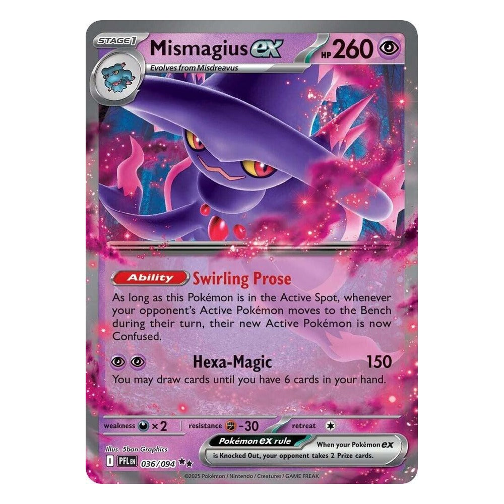 Pokémon TCG: Mismagius ex 036/094 Double Rare (Phantasmal Flames) – NM