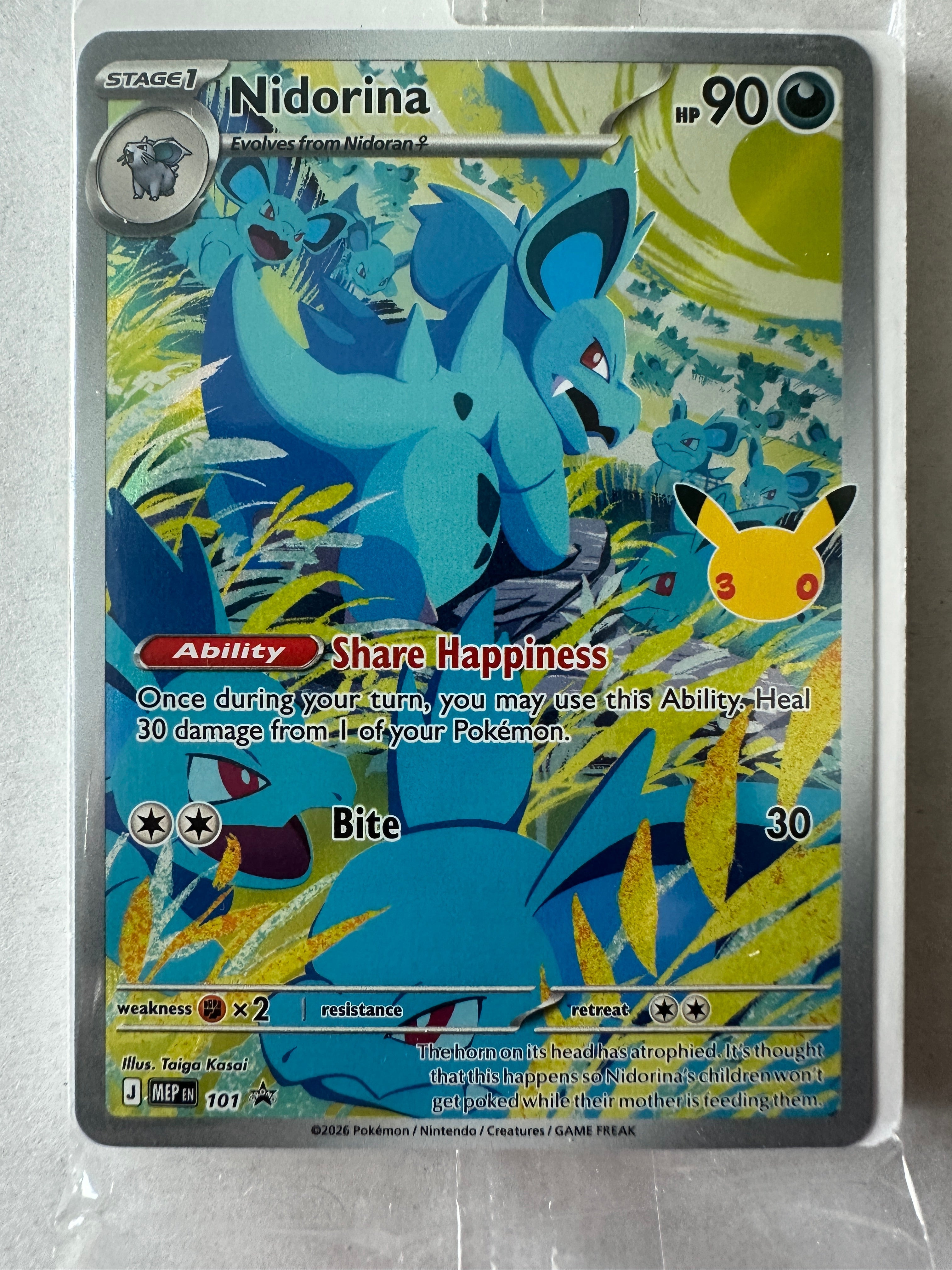 Pokémon TCG: 30th Anniversary Nidorina Promo