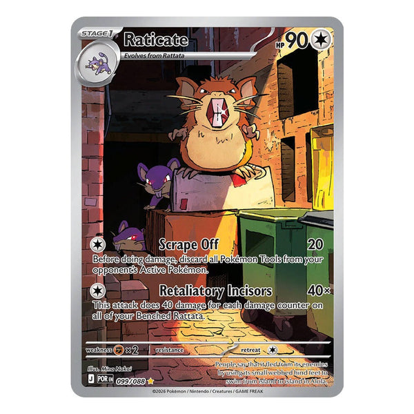 Pokémon TCG: Raticate 099/088 Illustration Rare (Perfect Order) – NM