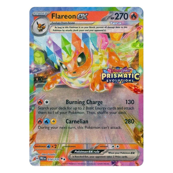 Pokémon TCG: Flareon ex 014/131 Promo (Prismatic Evolutions Stamped Promo) – NM