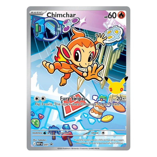 Pokémon TCG: Chimchar MEP 041 Promo (First Partner Illustration Collection) — PSA 10