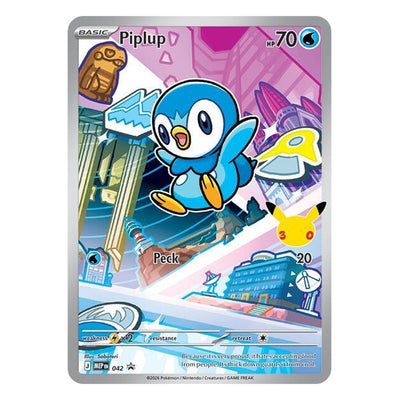 Pokémon TCG: Piplup MEP 042 Promo (First Partner Illustration Collection) — PSA 10