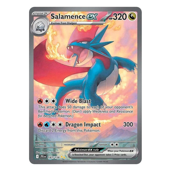 Pokémon TCG: Salamence ex 187/159 Special Illustration Rare (Journey Together) — PSA 9