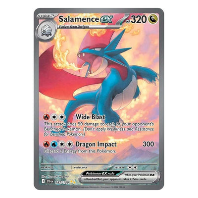 Pokémon TCG: Salamence ex 187/159 Special Illustration Rare (Journey Together) — PSA 9