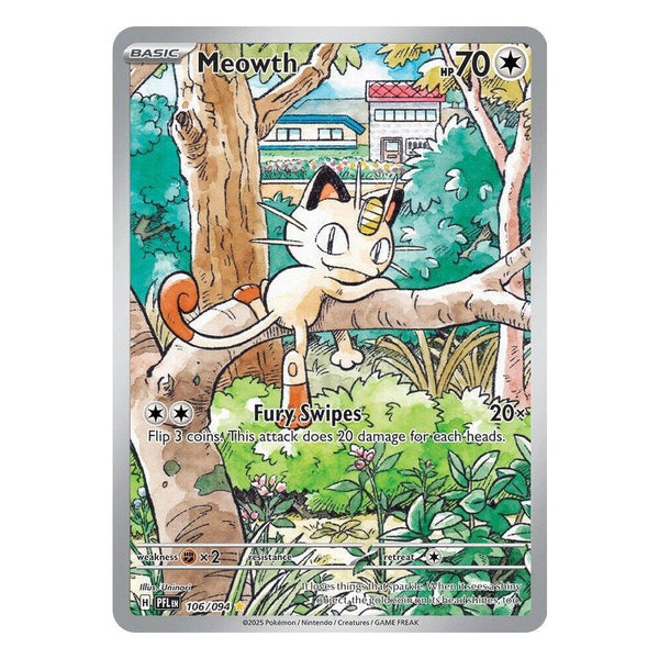 Pokémon TCG: Meowth 106/094 Illustration Rare (Phantasmal Flames) — PSA 9