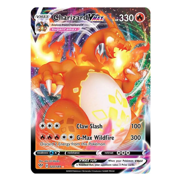 Pokémon TCG: Charizard VMAX 020/189 (Darkness Ablaze) — PSA 10