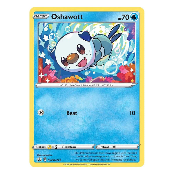 Pokémon TCG: Oshawott SWSH222 Promo (Sword & Shield Black Star Promos) – NM