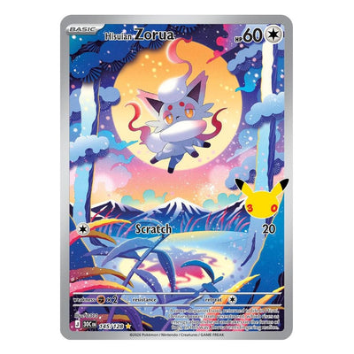 Pokémon TCG: Hisuian Zorua 145/128 Illustration Rare (30th Celebration) — NM